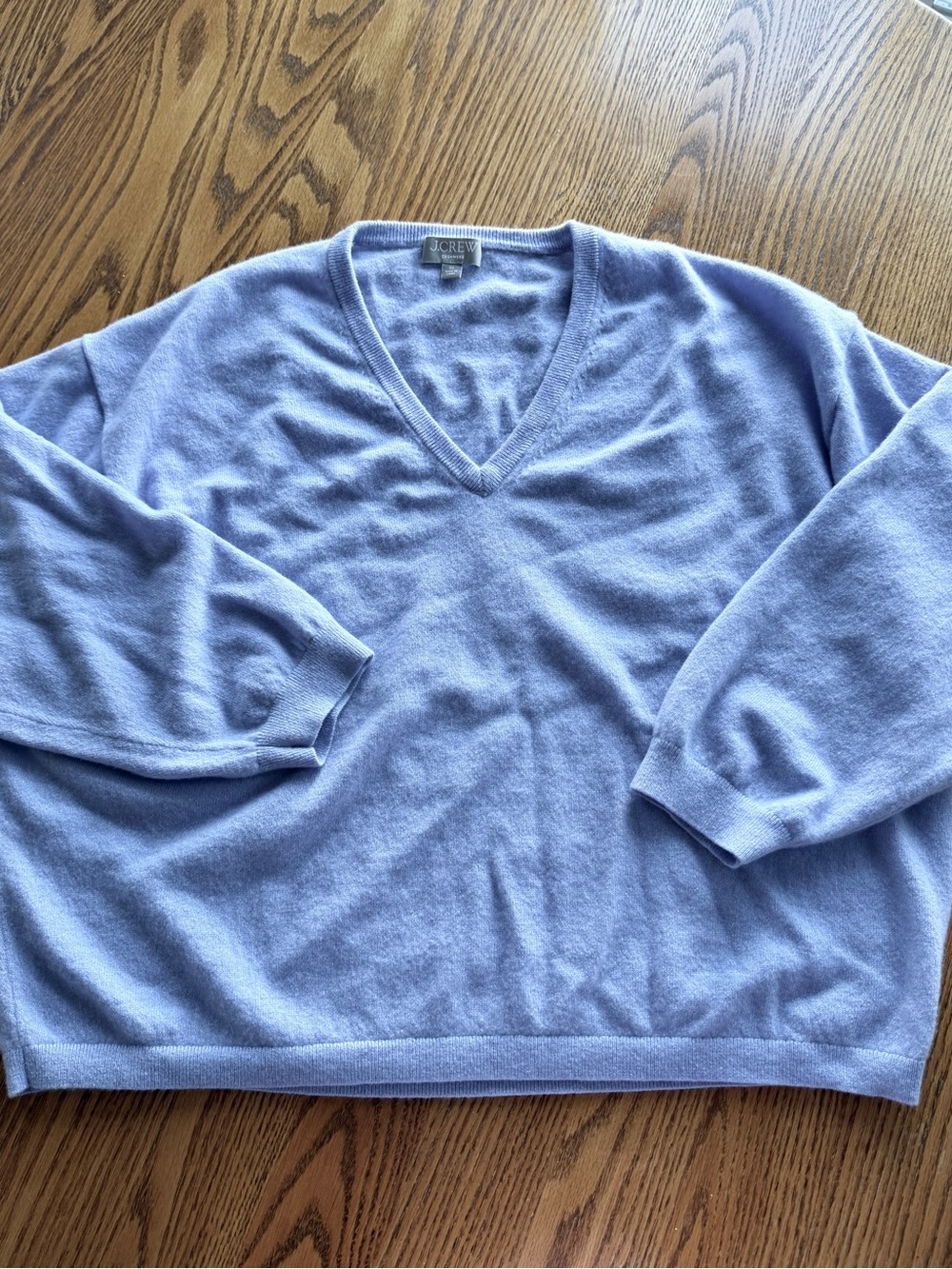 J Crew 2X light Mauve Cashmere Sweater
